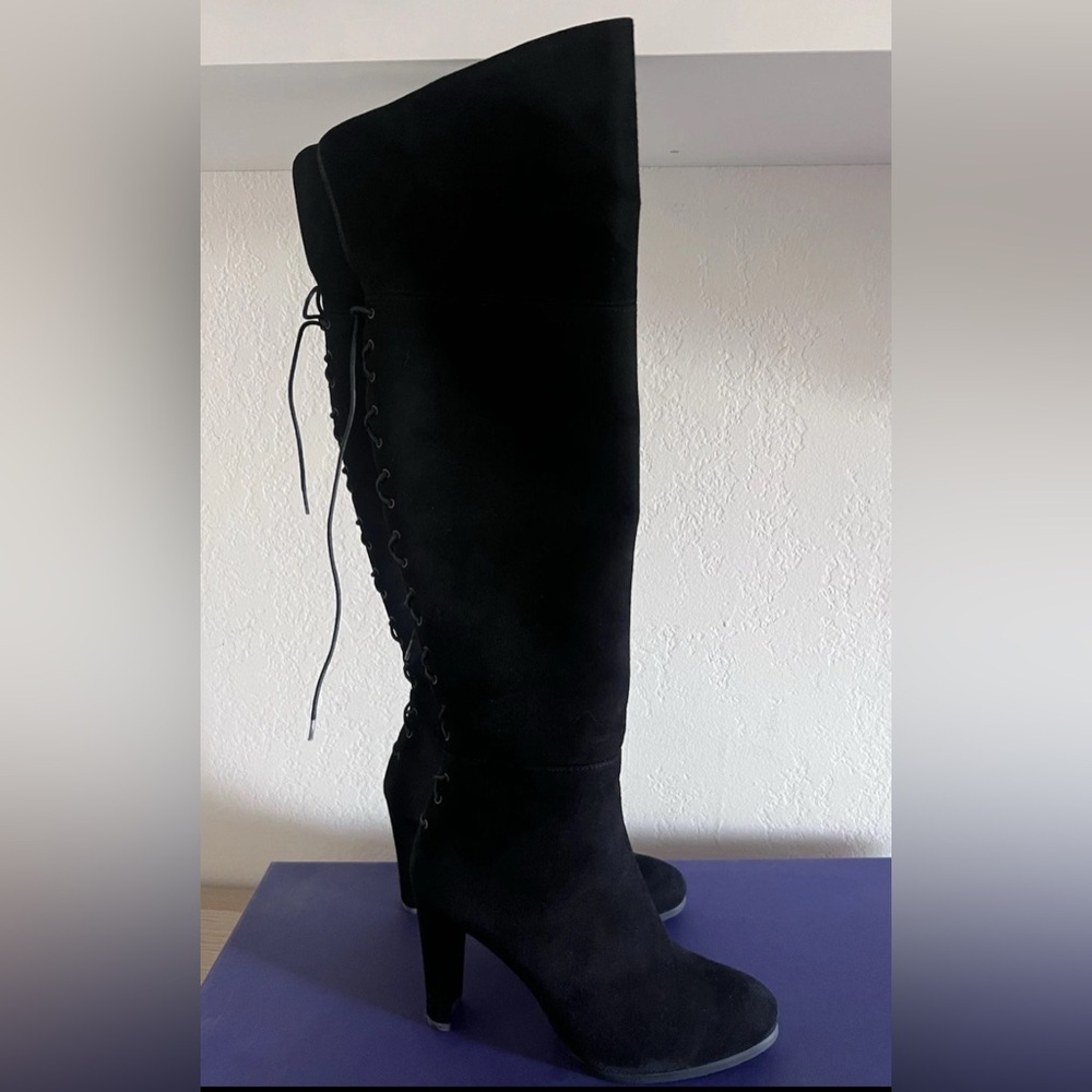 Stuart Weitzman Chic Black Over the Knee Boots